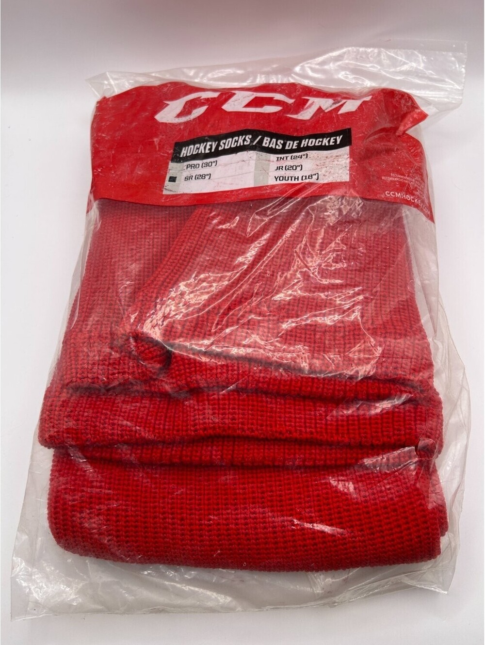 Ccm Hockey Socks / Bas DE Pro (30") INT (24") JR (20") Red Men Size SR Womens